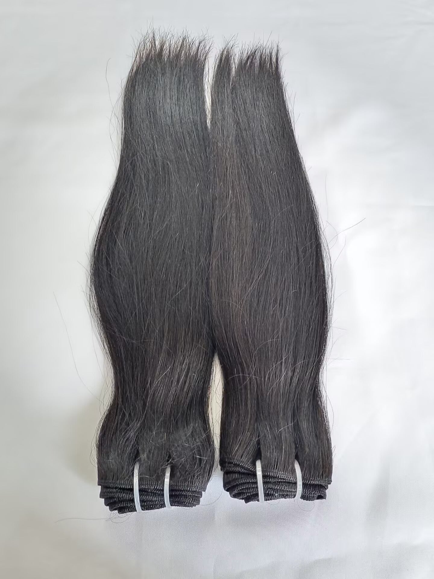Double Drawn Straight Hair Last 5 Years Raw Straight Human Hair Bundles Natural Color, One Donor  Double Drawn Straight Raw Virgin Human Hair Bundle