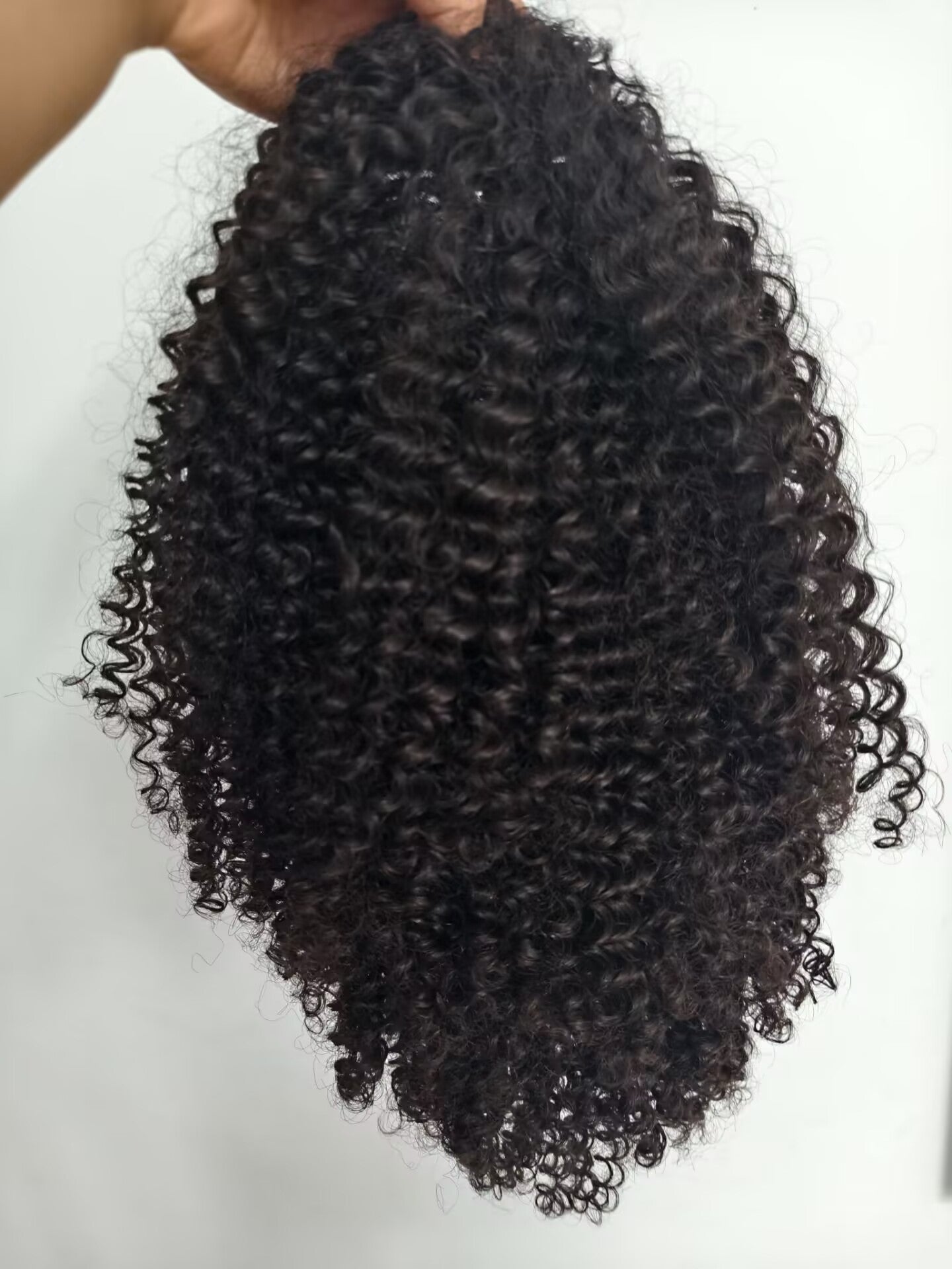 Clytie Raw 3b3c Jerry Curly Half Wig  Human Hair Wigs , 100% One Donor Cuticle Aligned Human Hair