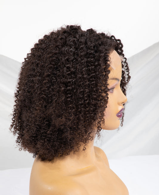 Raw 3c 4a Kinky Curly Human Hair Lace Closure Transparent HD Wig -2×6 & 4×4 & 5×5 & 6×6 Lift 613