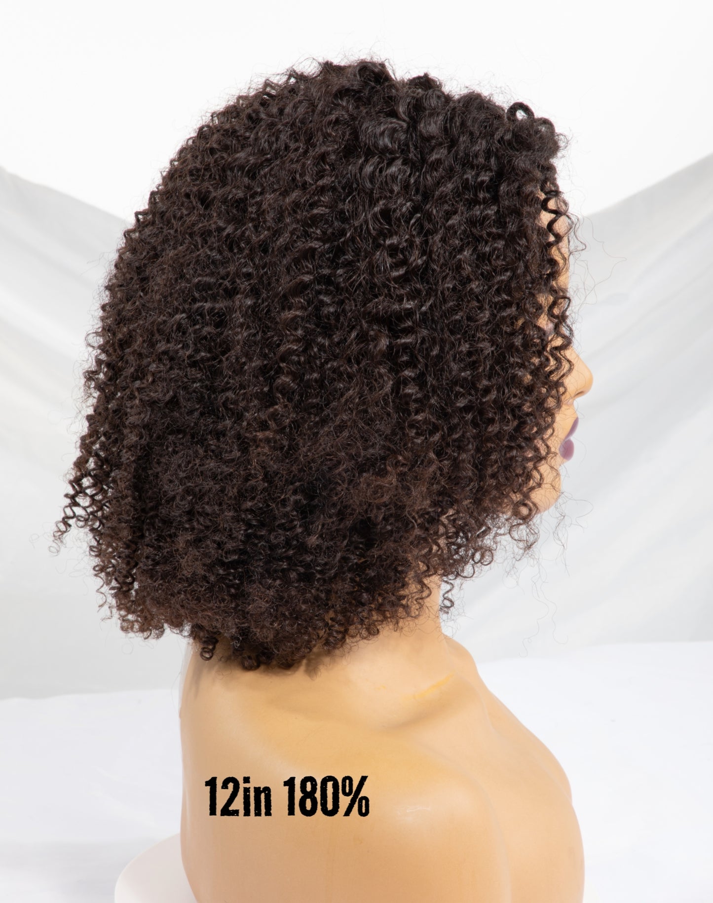 Raw 3c 4a Kinky Curly Human Hair Lace Closure Transparent HD Wig -2×6 & 4×4 & 5×5 & 6×6 Lift 613