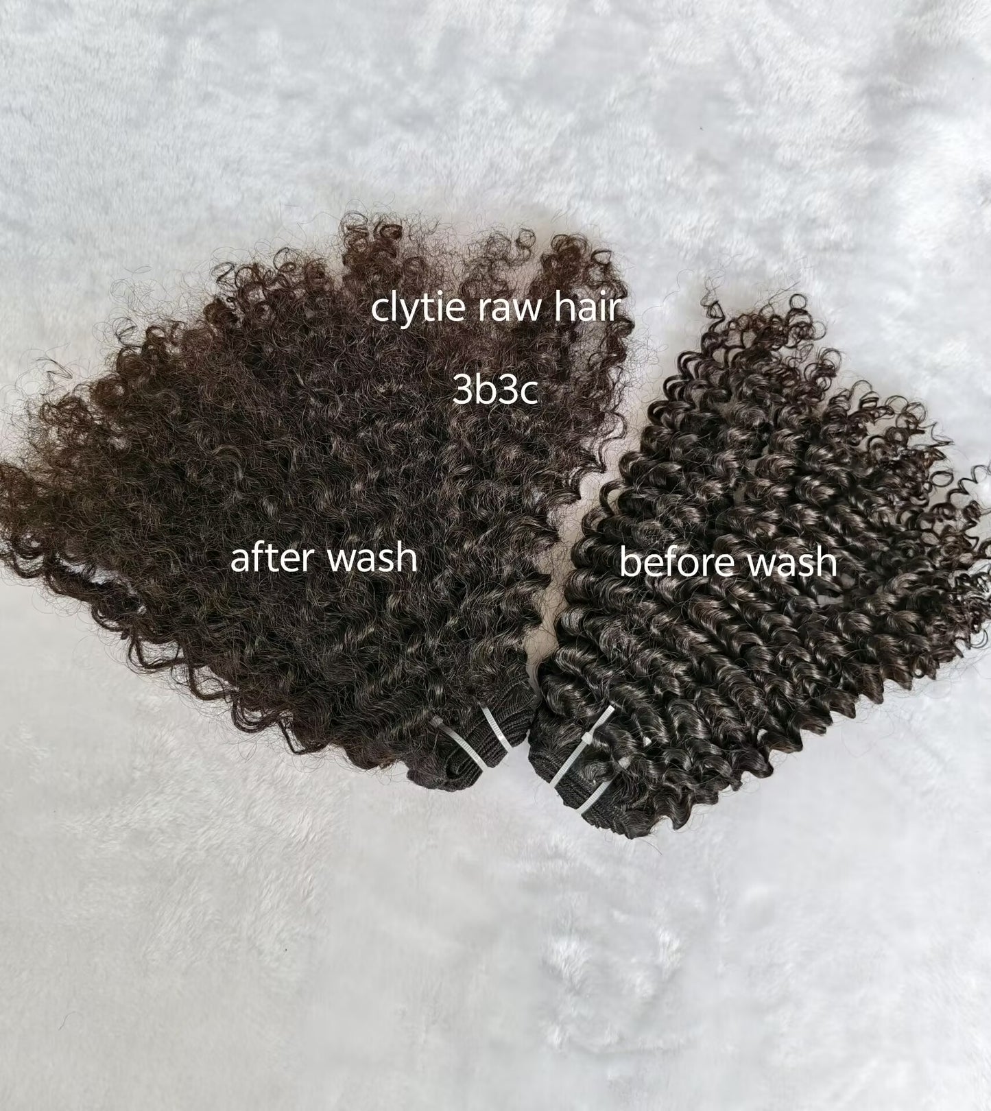 3b 3c kinky curly bundles, 100% raw one donor human hair