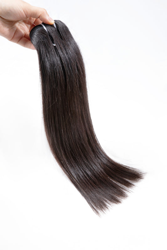 Last 5 Years Raw Straight Human Hair Bundles Natural Color, Unprocessed One Donor Silky Straight Raw Virgin Human Hair Bundle