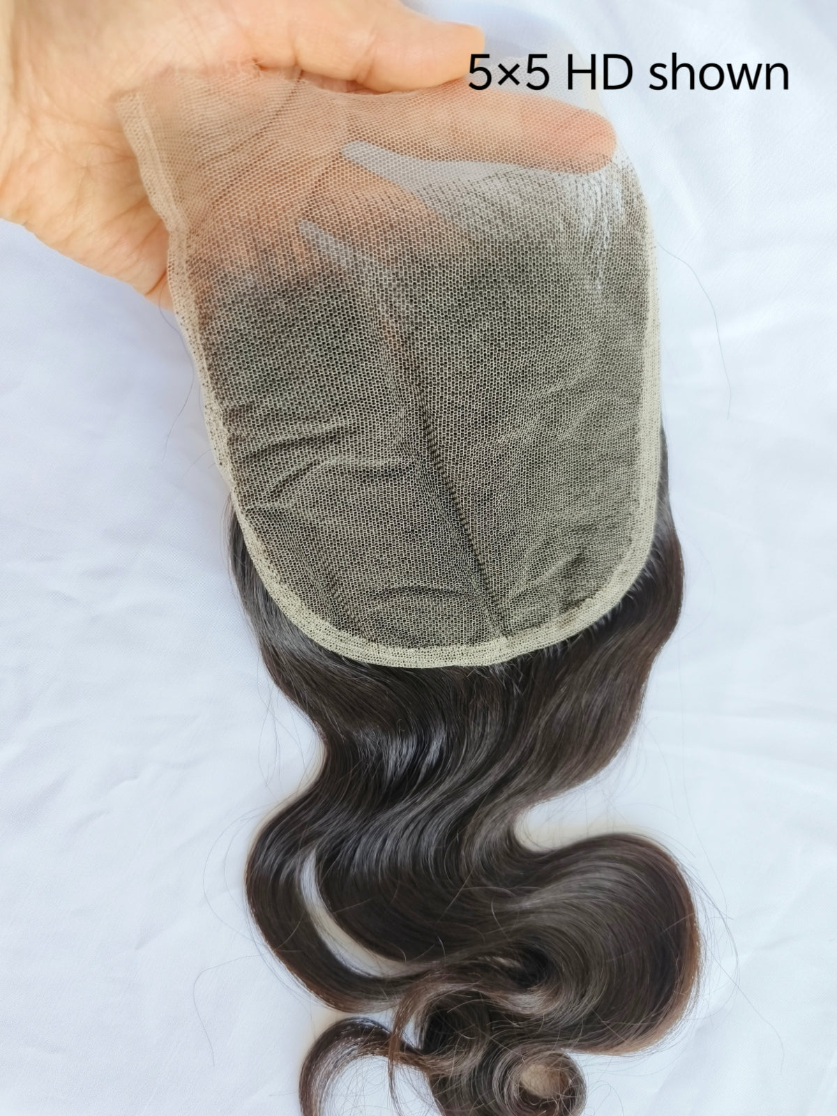 raw body wave HD transparent closure natural color-100% raw one donor hair
