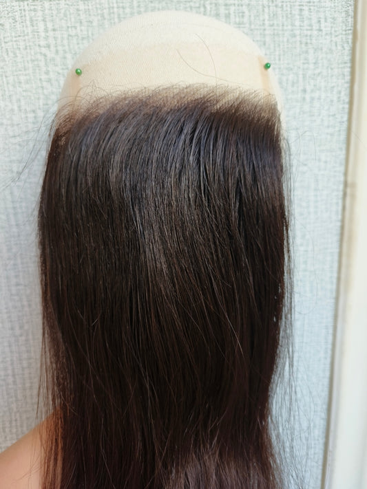 raw straight closure natural color-100% raw unprocessed one donor hair