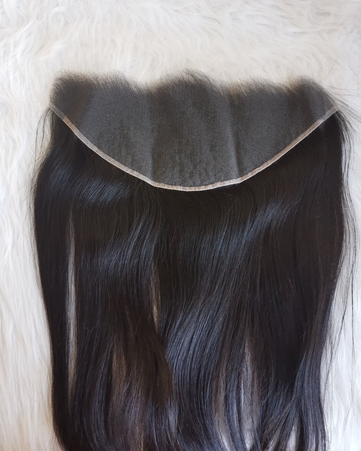 raw straight Frontal natural color-100% raw unprocessed one donor hair