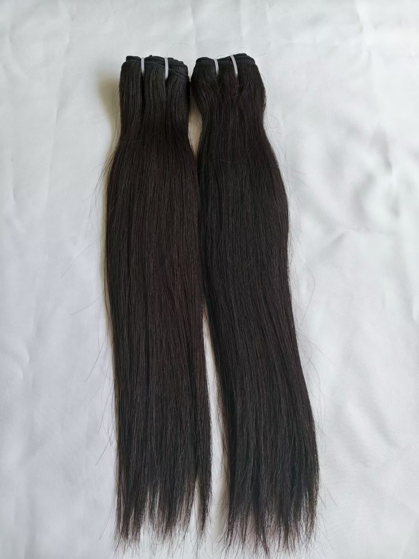 Double Drawn Straight Hair Last 5 Years Raw Straight Human Hair Bundles Natural Color, One Donor  Double Drawn Straight Raw Virgin Human Hair Bundle