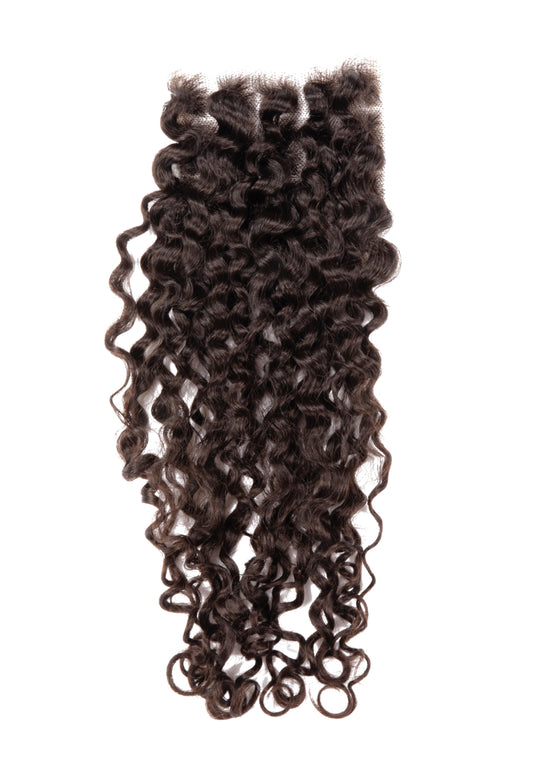 raw curly HD transparent closure natural color-100% raw one donor hair