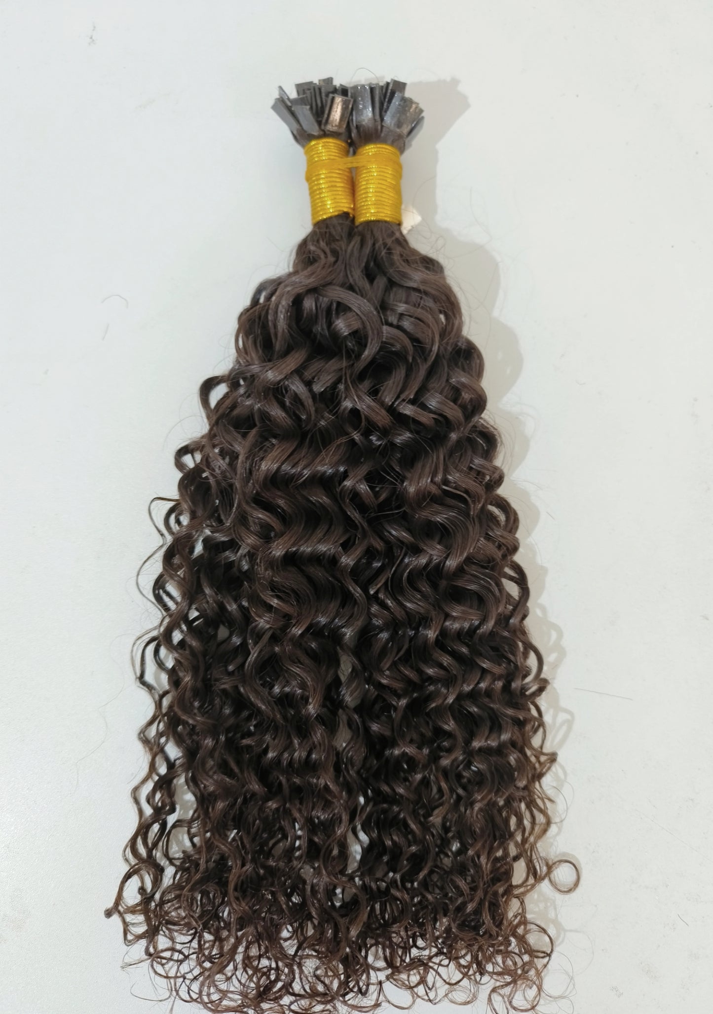 Raw Tight Deep Curly K Tips - One Donor Human Hair Flat U / V / Tip Extensions