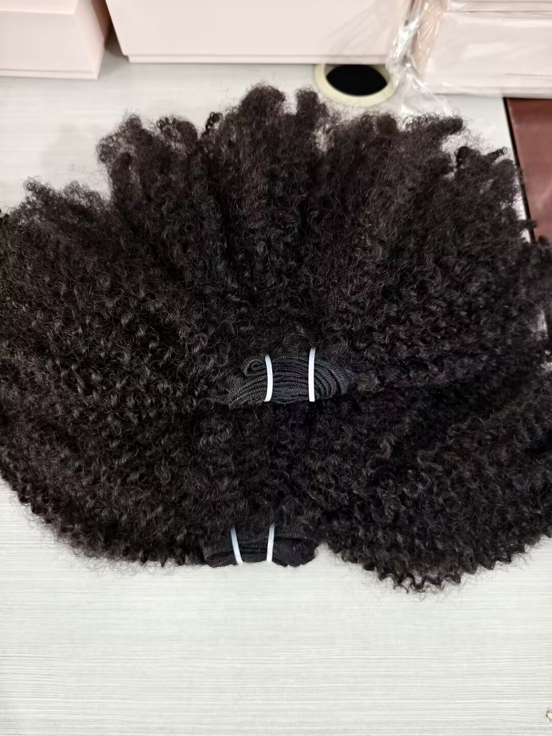 Raw 4a4b Kinky Curly K Tips - One Donor Human Hair Flat U / V / Tip Extensions