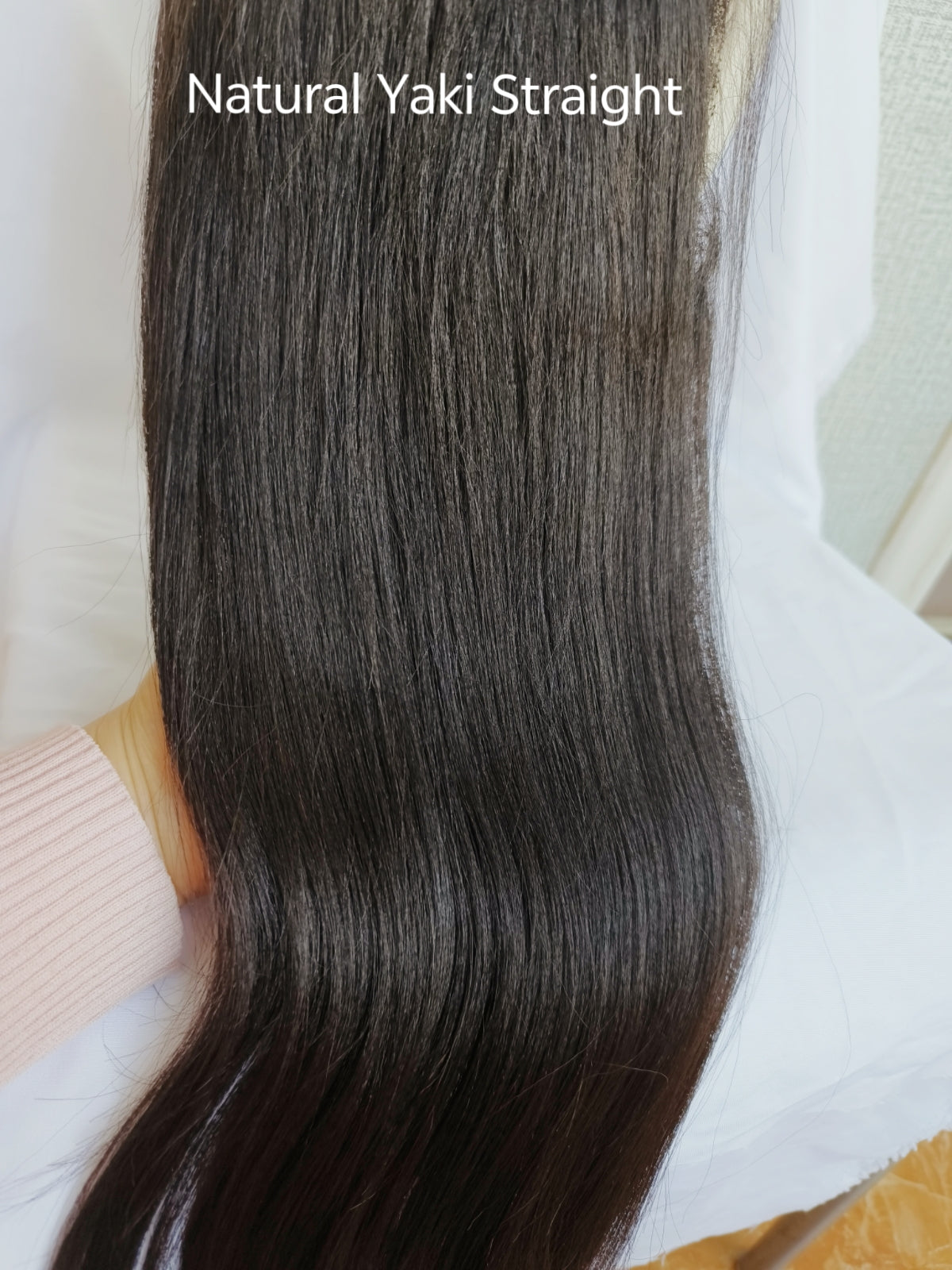 Yaki straight HD transparent closure natural color-100% raw one donor hair