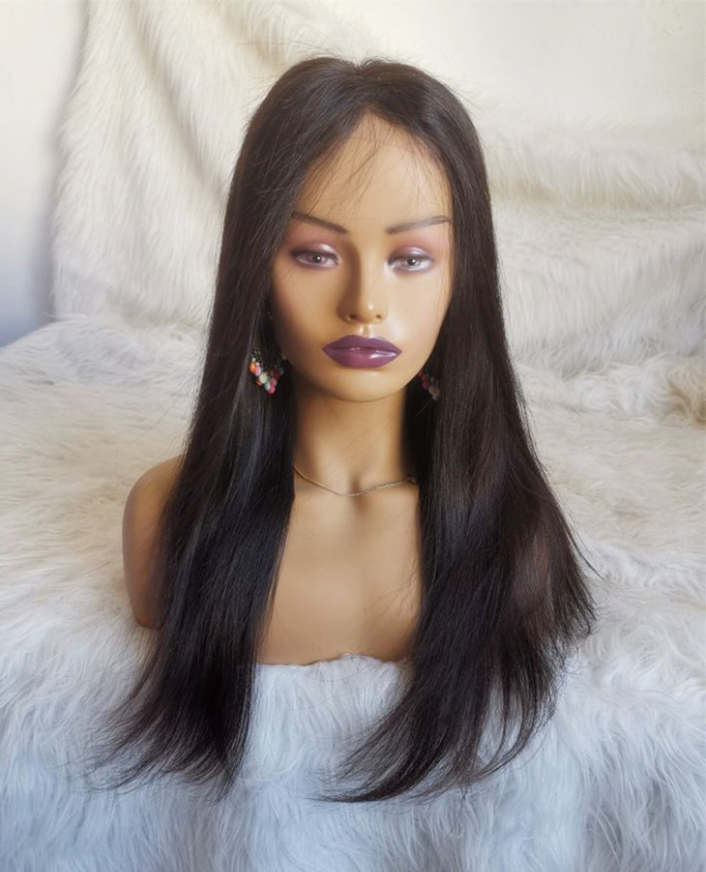 4×4 & 5×5 & 6×6 Lift 613 Raw Straight Human Hair Lace Closure Wig Tran ...